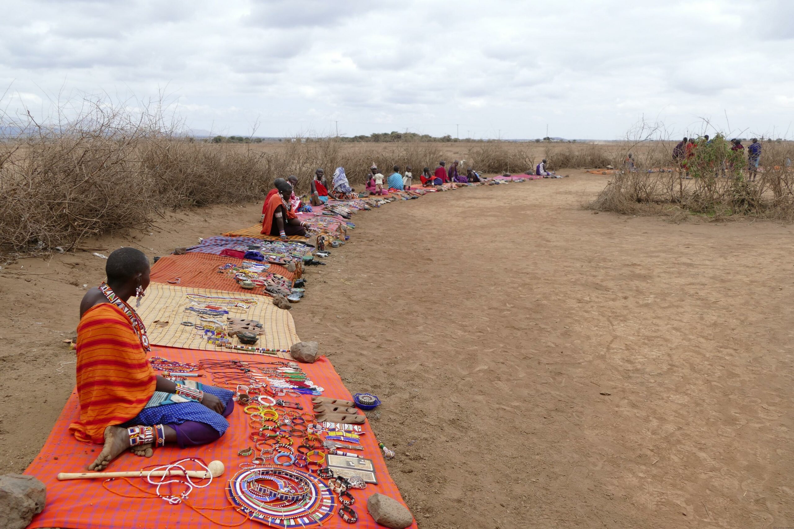 Maasai woman shopping center