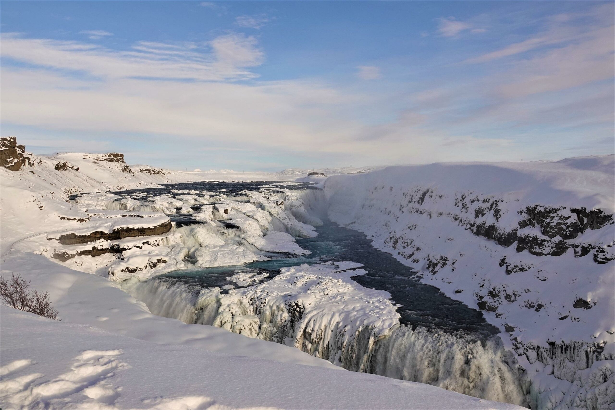 Gulfoss Falls in winter